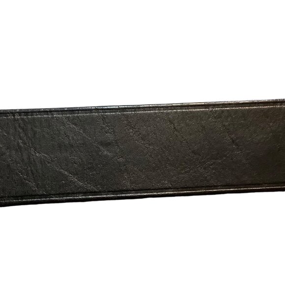 Vtg Elastic Waist Belt With Ornate Gold-Tone Scroll Floral Buckle - Picture 3 of 7